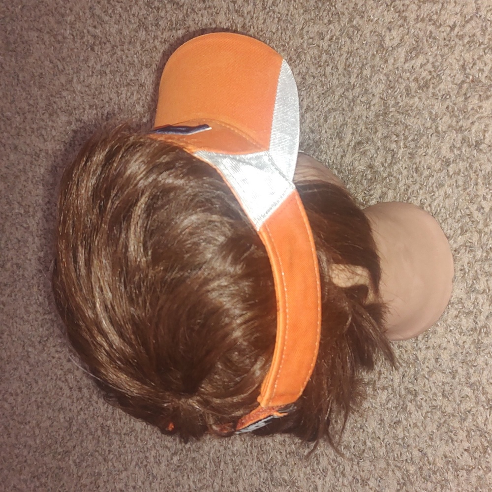 Ping Embroidered Adjustable Golf Visor Orange Gray - image 6